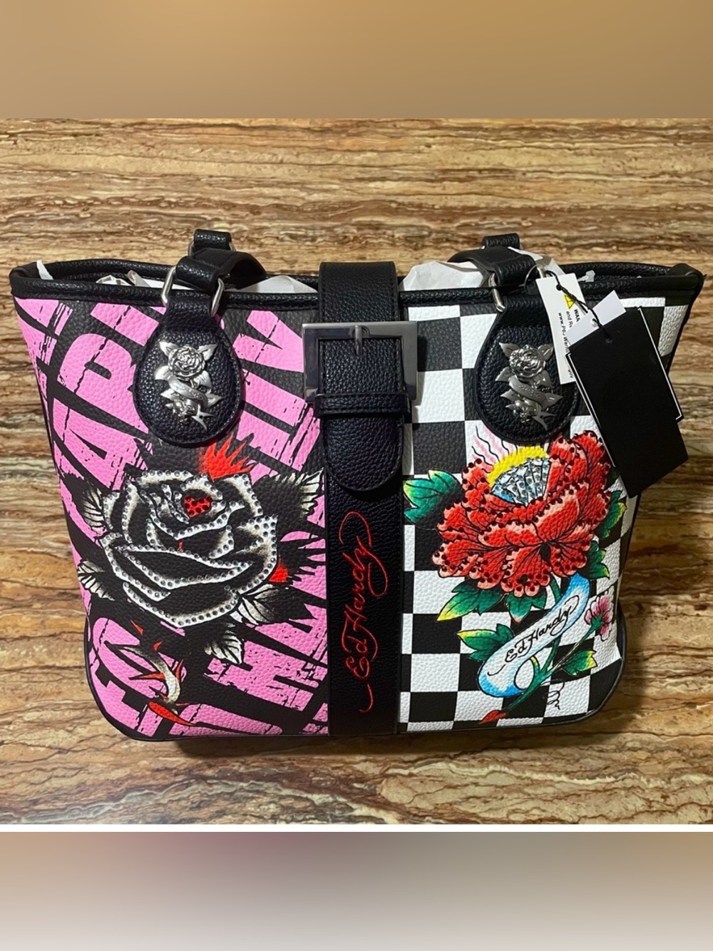 NWT Ed Hardy Black Tote